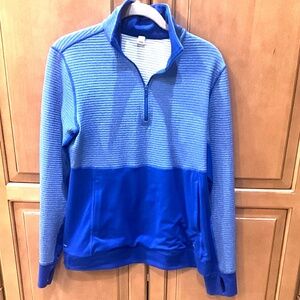 Adidas Blue Color block 1/2 Zip Pullover. Sz M